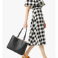Kate Spade New York Bolsa Tote Grande de Couro Feminina All Day Preta Tamanho Regular