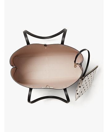 Kate Spade New York Bolsa Tote Grande de Couro Feminina All Day Preta Tamanho Regular