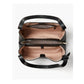 Bolsa de ombro grande de couro Kate Spade Knott feminina, preta, tamanho regular