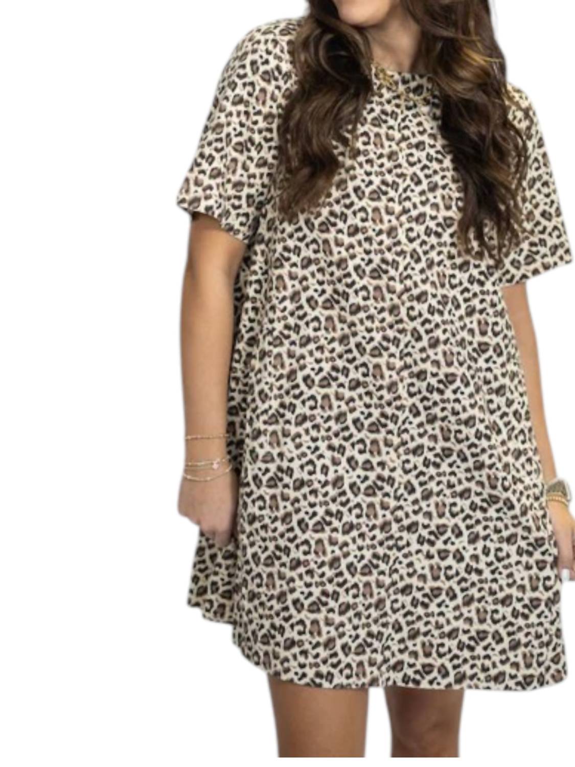 Entro - Fabulously Wild Leopard Swing Mini Dress