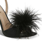 Sandália feminina Sam Edelman Leon com tira no tornozelo, preta, tamanho 8 M