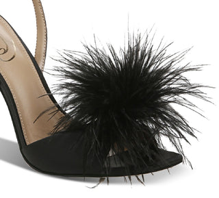 Sandália feminina Sam Edelman Leon com tira no tornozelo, preta, tamanho 8 M