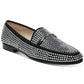 Sam Edelman Loraine Glitz Strass Bit Loafer Feminino Preto Tamanho 10 M