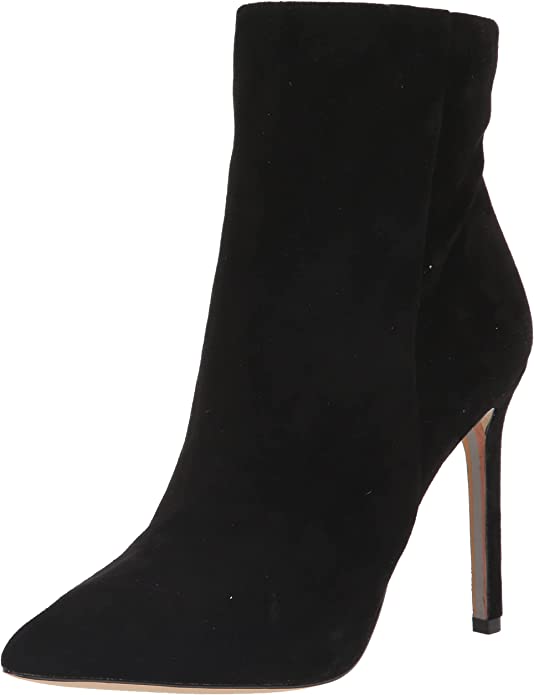Botas femininas Sam Edelman Wrenley bico fino salto alto pretas tamanho 7 M