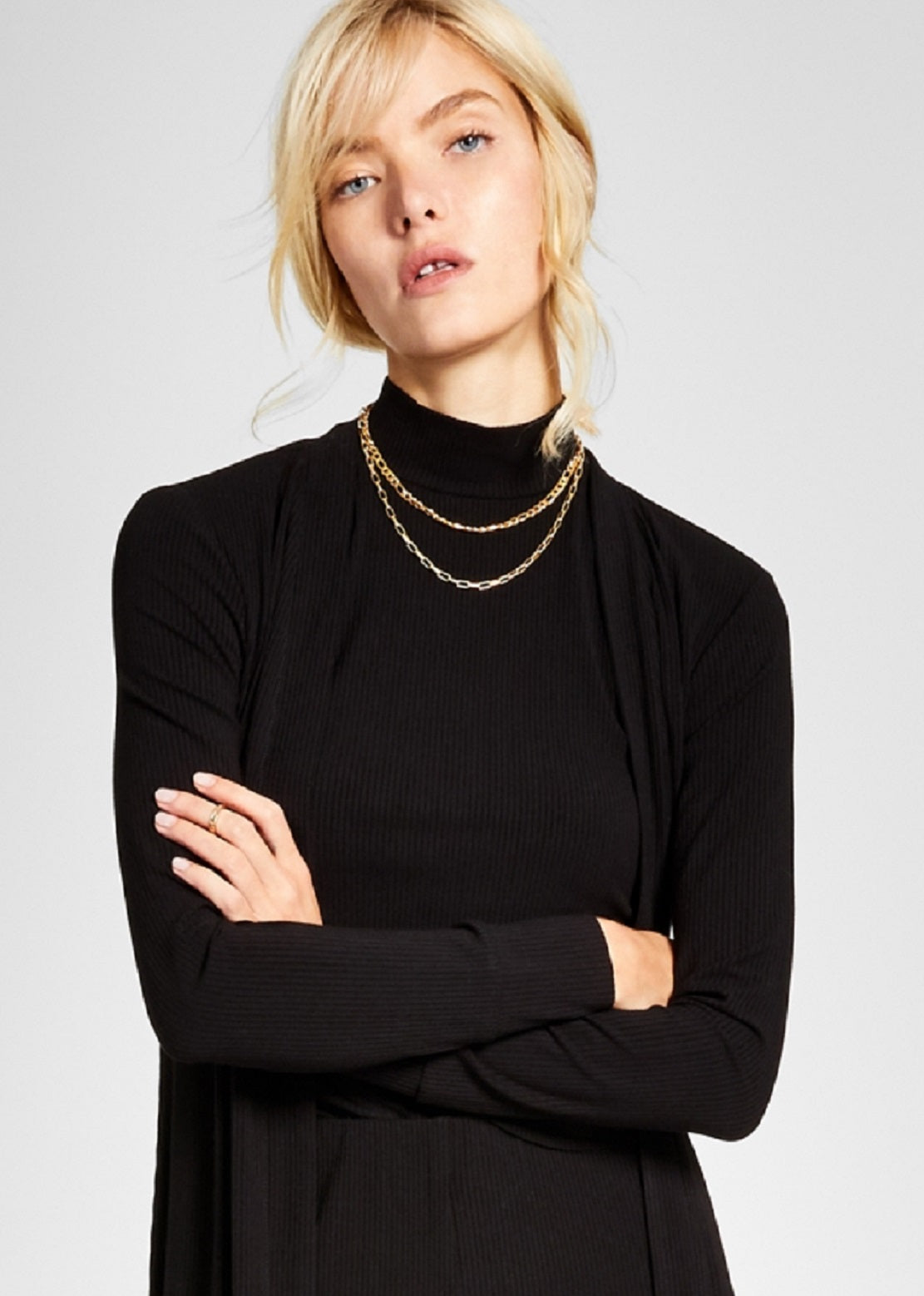 E agora este cardigan feminino canelado preto tamanho X-Large