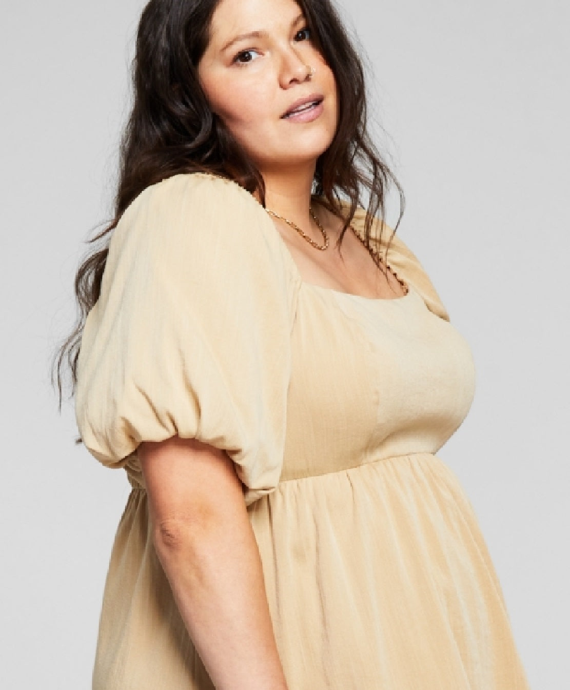 E agora este vestido babydoll feminino marrom tamanho 0X