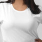 E agora esta camiseta feminina canelada plus size branca tamanho 2X