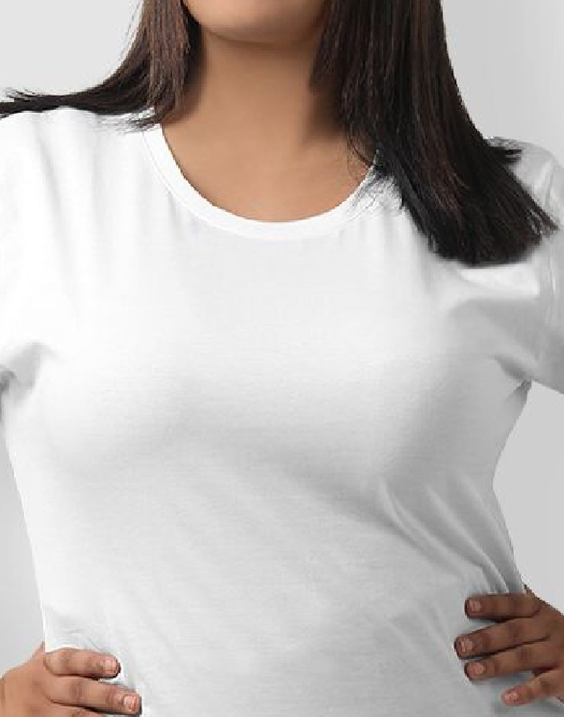 E agora esta camiseta feminina canelada plus size branca tamanho 2X