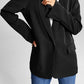 E agora este blazer feminino grande com gola entalhada e um botão, preto, tamanho extragrande