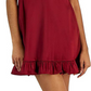 Vestido infantil com decote em V e acabamento em renda, rosa, tamanho pequeno