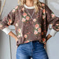 7Th Ray - Cozy Floral Drop Shoulder Top