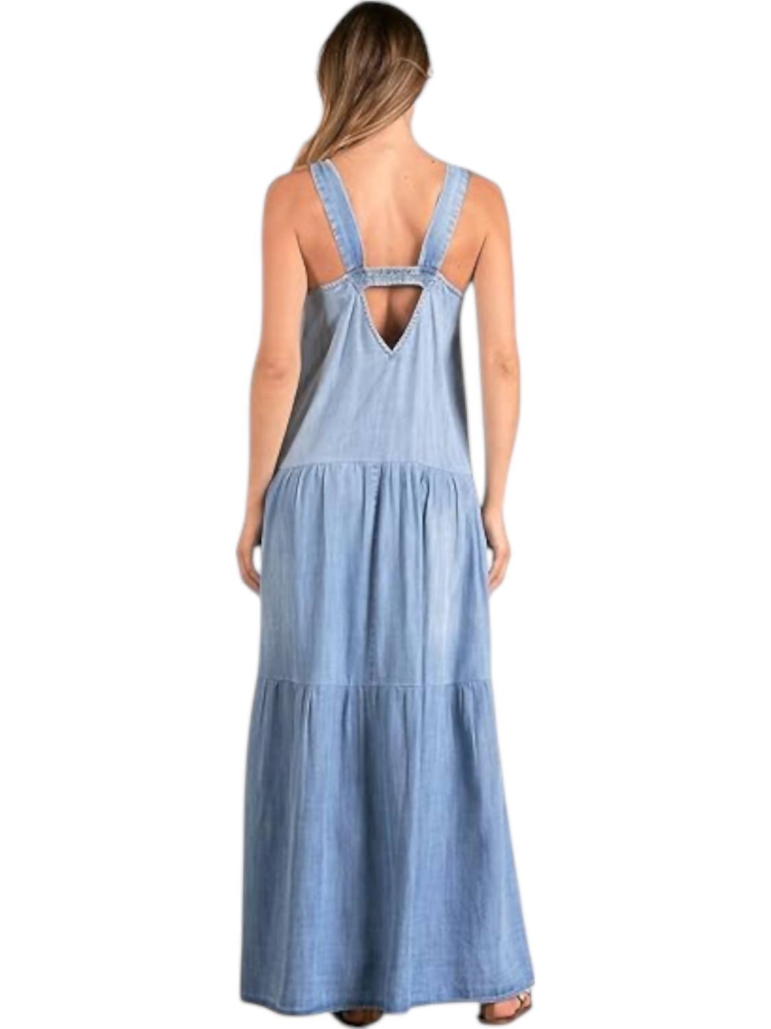 Elan - High Neck Tiered Maxi Dress
