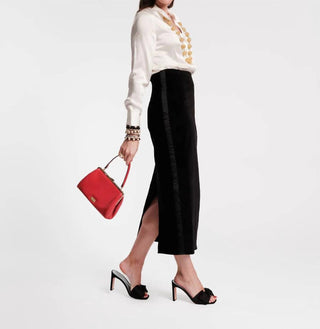 Frances Valentine - Saia longa estilo smoking