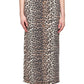 Ganni - Print Denim Maxi Slit Skirt