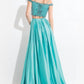 Rachel Allan - Beaded Charmeuse Two-piece Gown