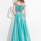 Rachel Allan - Beaded Charmeuse Two-piece Gown