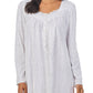 Camisola Eileen West Feminina em Jersey com Acabamento em Renda e Algodão, Branca, Tamanho Grande