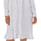 Camisola Eileen West Feminina em Jersey com Acabamento em Renda e Algodão, Branca, Tamanho Grande
