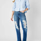 Judy Blue - Women's Destroyed Dad Jeans