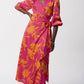 Joseph Ribkoff - Satin Floral Print Wrap Dress