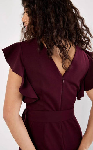 Apricot - Ruffle Sleeve Jumpsuit