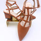 All Black - Women's Gladiator Block Heel Sandal