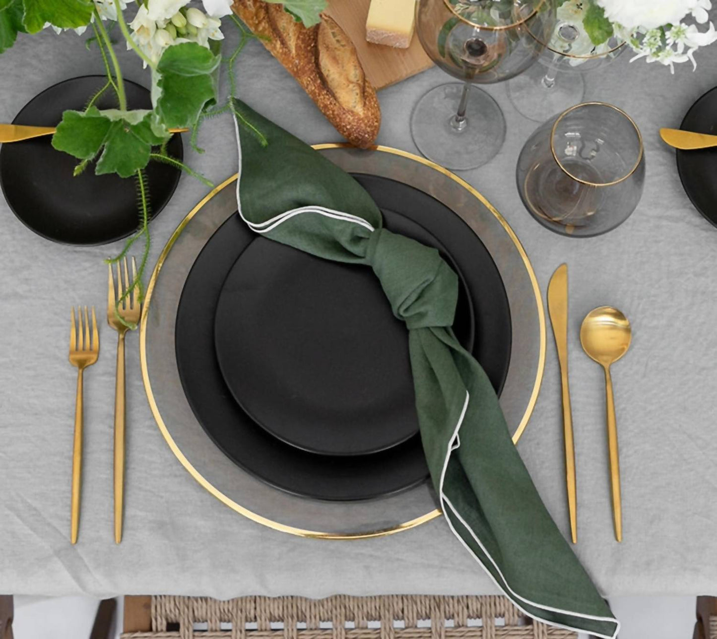 Borrowed Blu - Stone Washed Linen Napkins Set Of 4