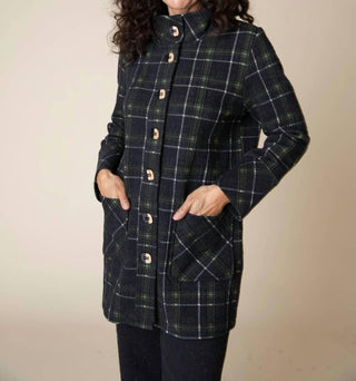 Habitat - Speckle Knit Plaid Car Coat