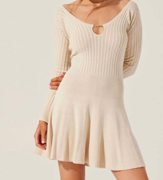 Astr - Cybele Pointelle Mini Sweater Dress