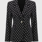 Joseph Ribkoff - Silky Knit Dot Print Boxy Blazer
