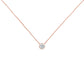 10K Rose Gold 1/3 Carat Round Brilliant-Cut Diamond Modern Bezel-Set Solitaire 16"-18" Pendant Necklace (H-I Color, SI2-I1 Clarity)