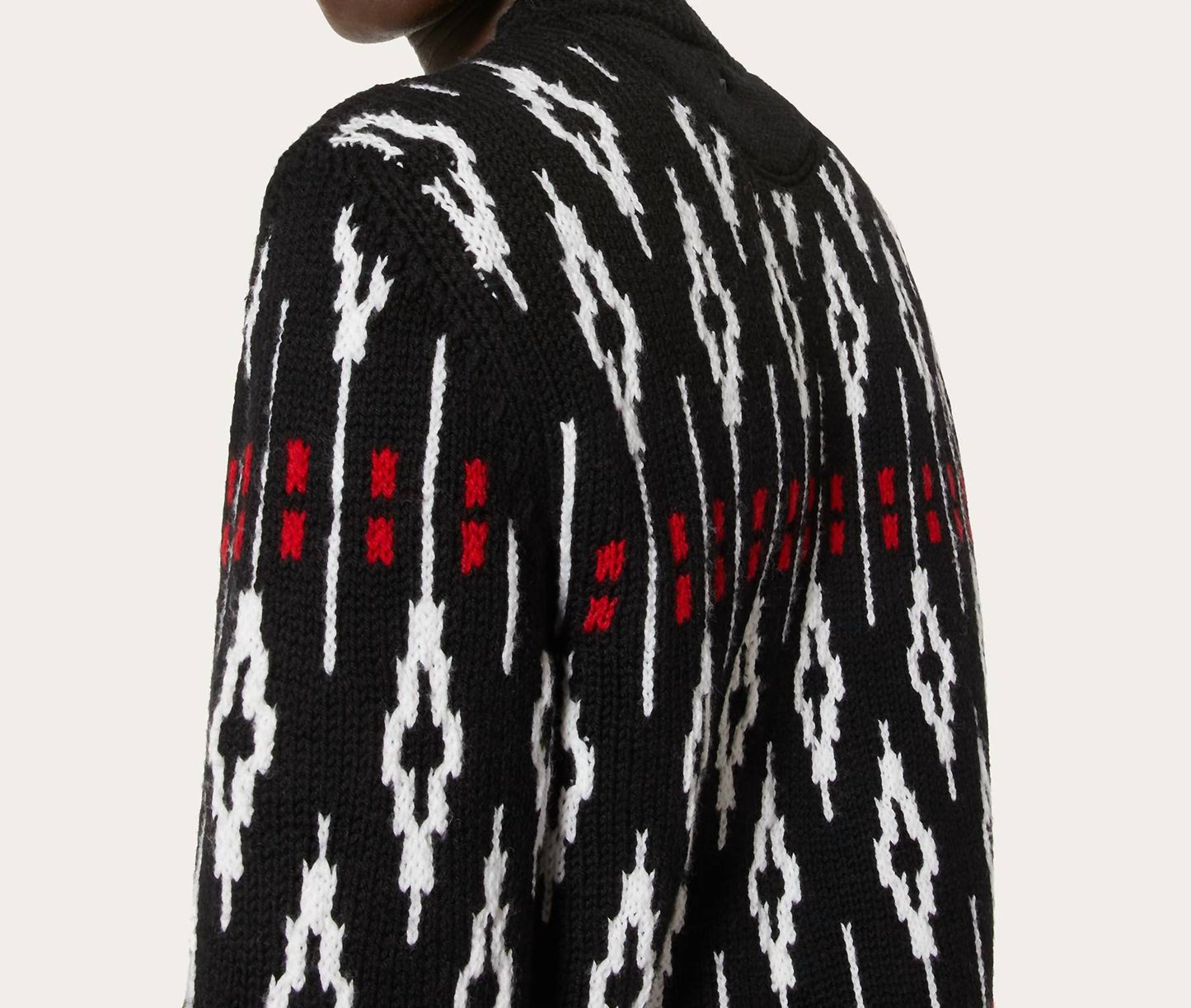 Valentino - Geometric Pattern Crew Neck Sweater