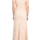 Adrianna Papell - V-neck Pleated Gathered Side Matelasse Dress