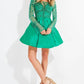 Rachel Allan - Beaded Mikado Short Prom Dress