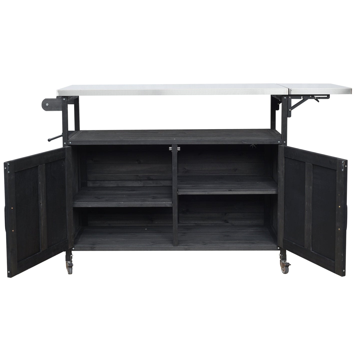 Foldable Outdoor Kitchen Island Patio Mobile Kitchen Cart