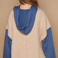 Pol - FLOWER PATTERN HOODED TOP
