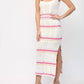 Fate - Stripe Crochet Midi Skirt