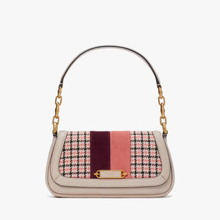 Kate Spade Gramercy Bolsa de Ombro Pequena Xadrez Sarja Listrada Racing
