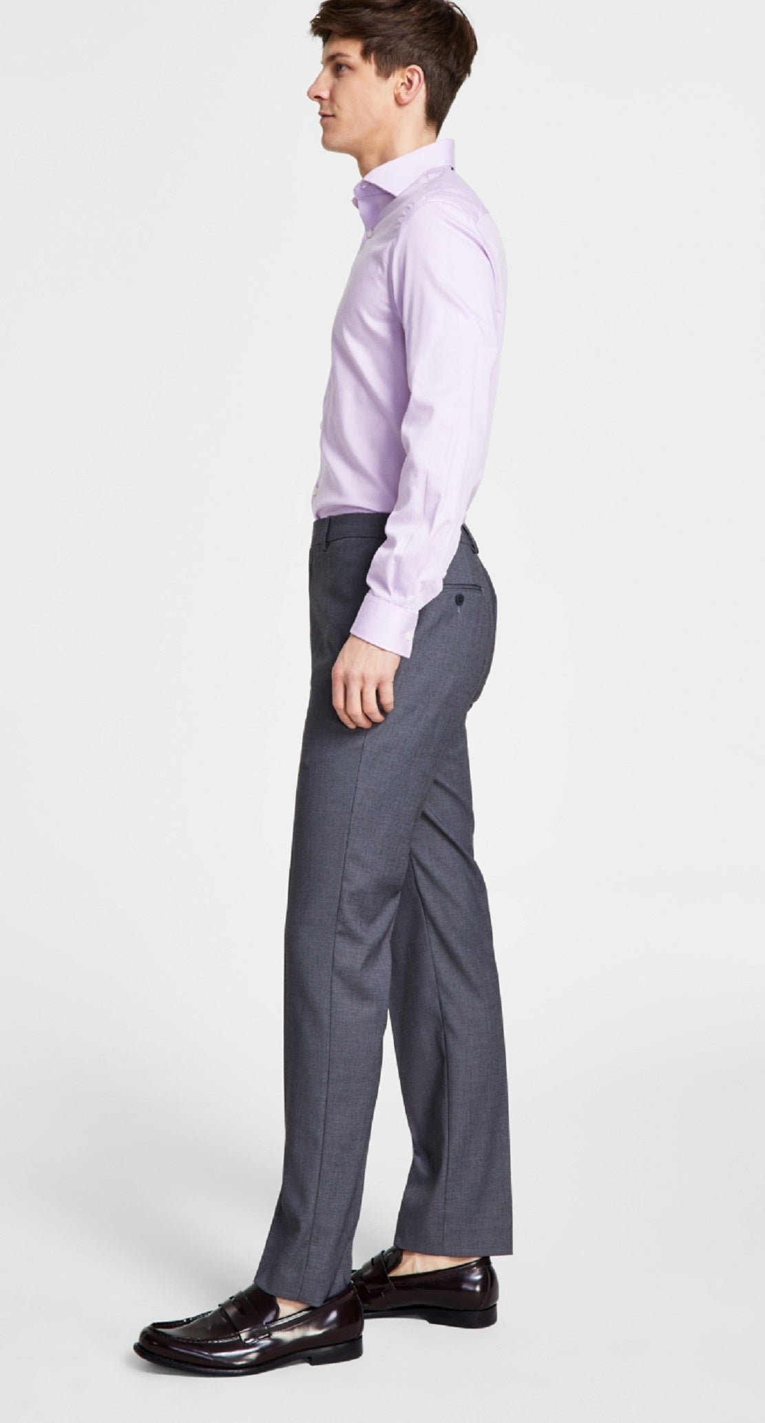 Calça social slim fit masculina Calvin Klein cinza tamanho 30x30