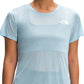 Camisa feminina de manga curta Sunriser da The North Face, azul, tamanho X-G