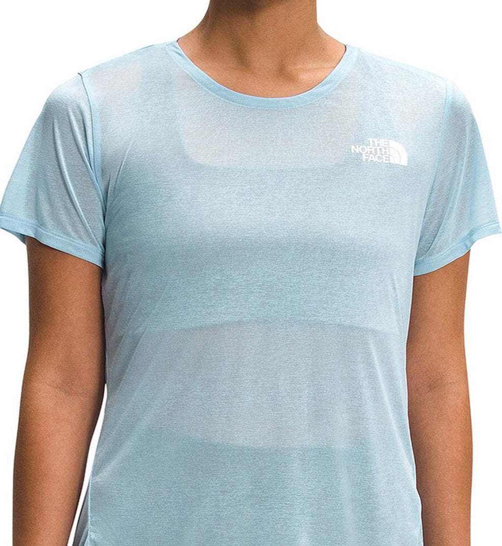Camisa feminina de manga curta Sunriser da The North Face, azul, tamanho X-G