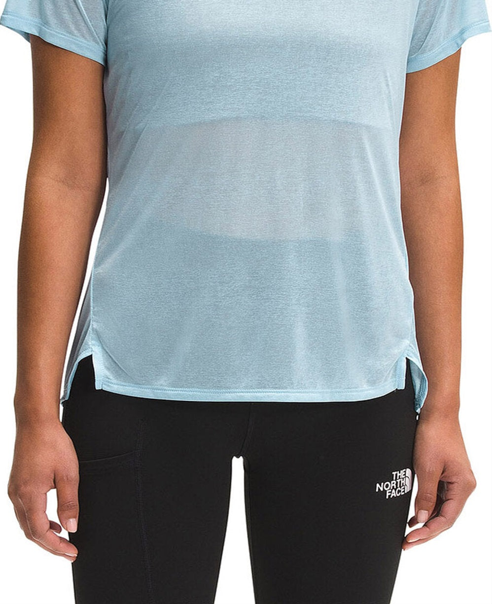 Camisa feminina de manga curta Sunriser da The North Face, azul, tamanho X-G