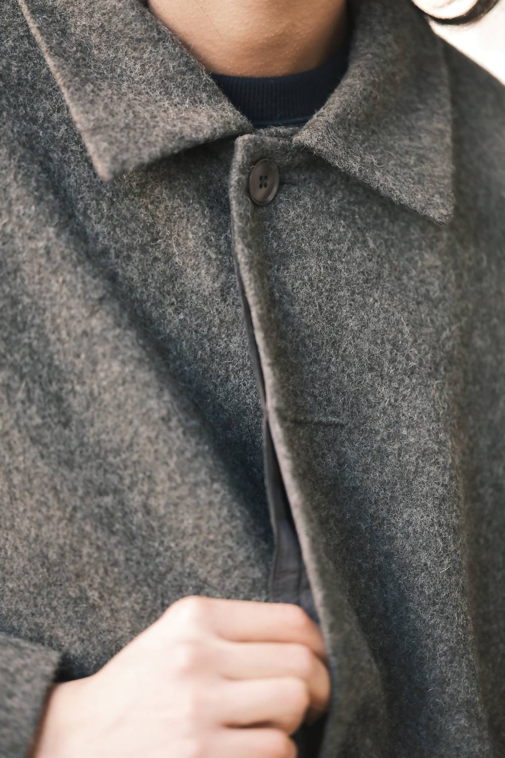 7115 By Szeki - Cuffed Wool Coat