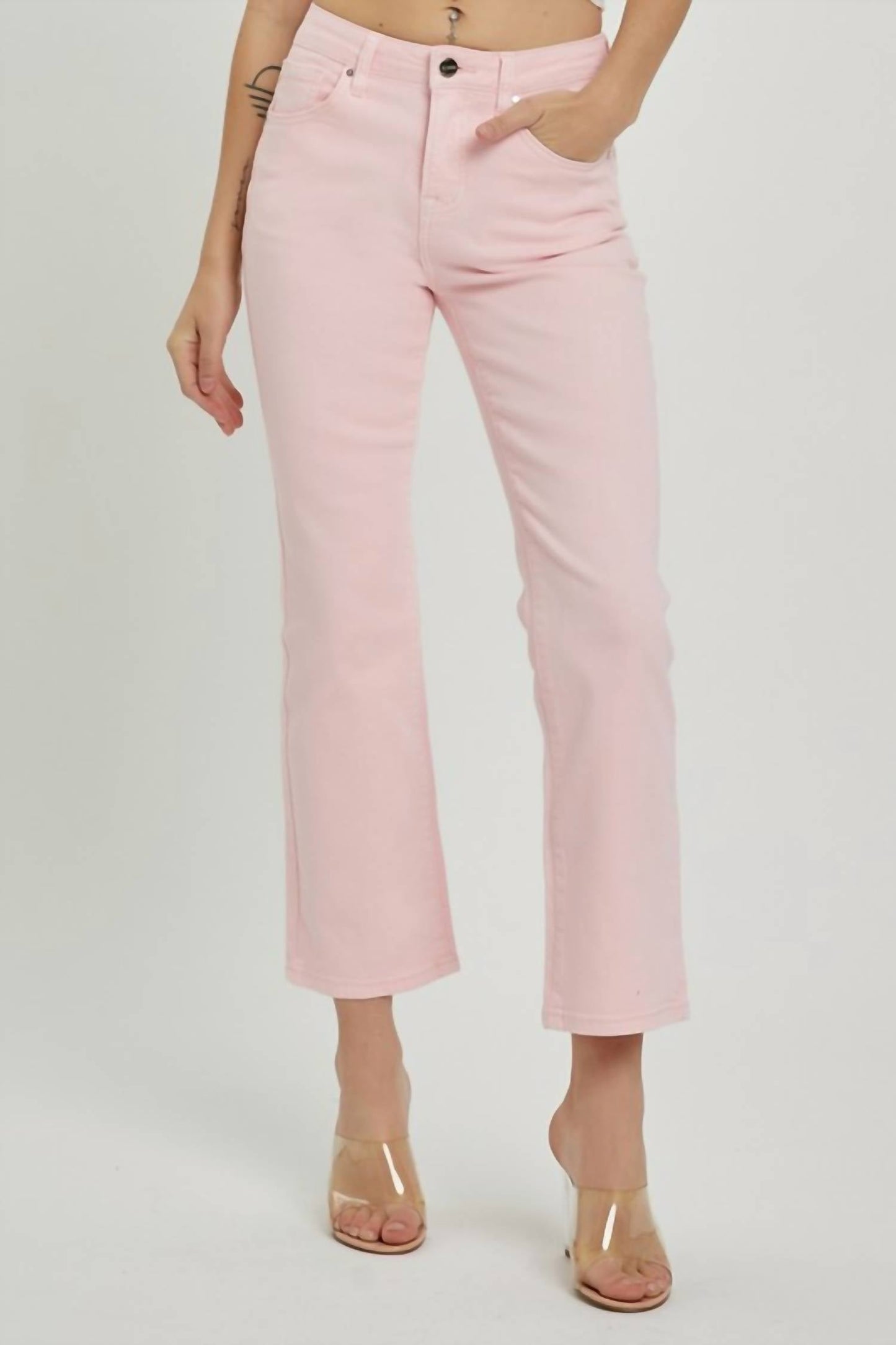 Risen - Mid Rise Straight Jeans