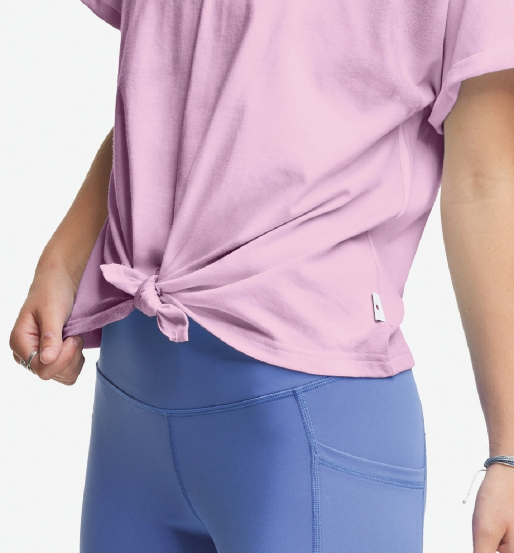 Blusa feminina Champion com bordado frontal e amarração, roxa, tamanho extragrande