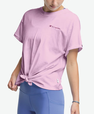 Champion Women's Tie Front Embroidered Pullover Top Purple Size X-Large