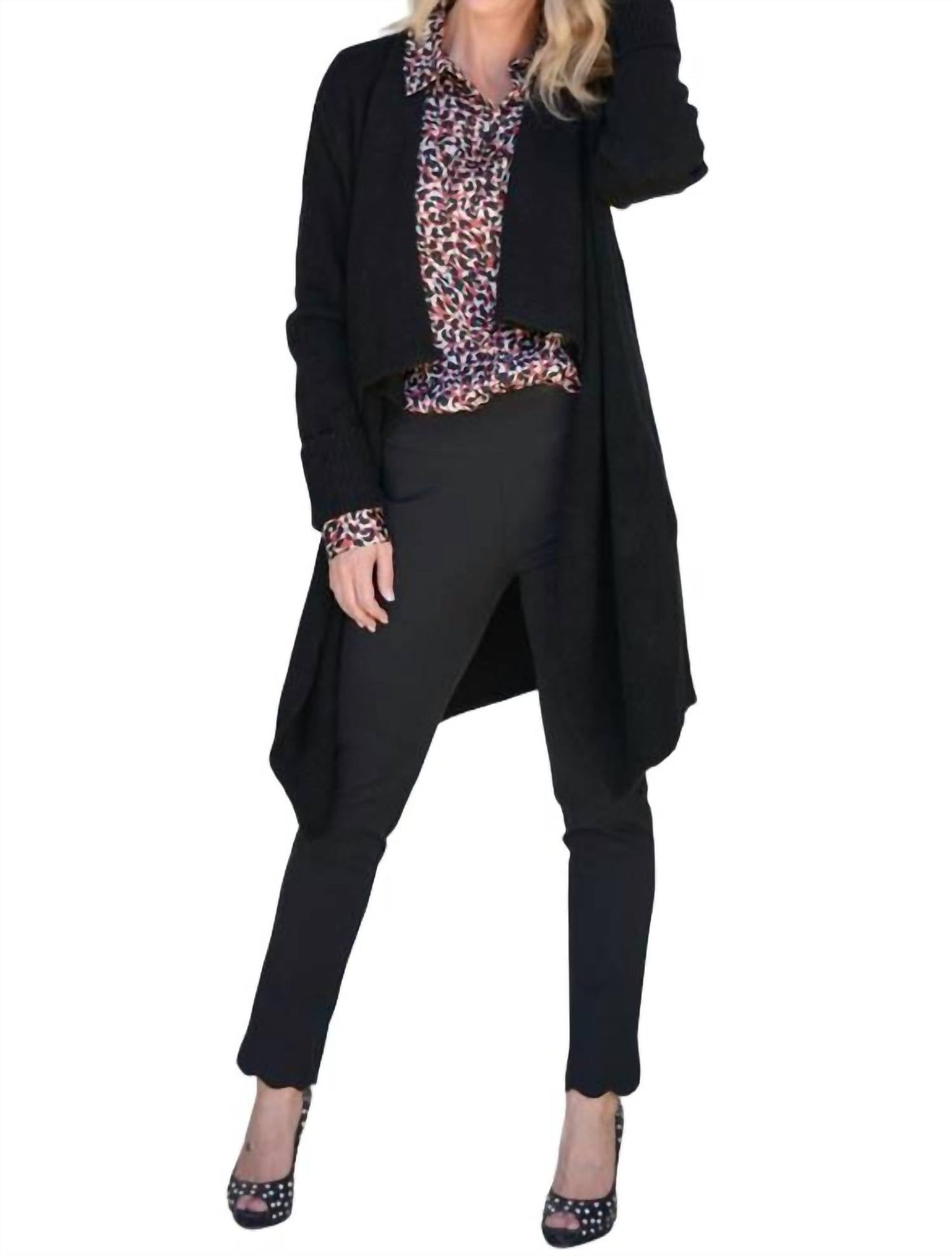 Elan - Patrice Drape Front Cardigan