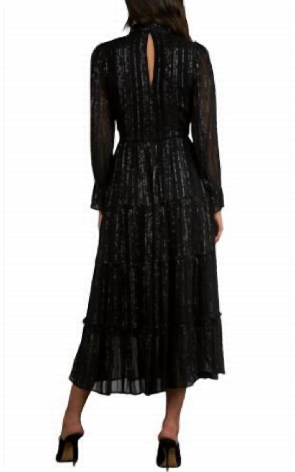 Elan - International Shimmer Striped Maxi Dress