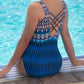 Longitude - Sparkle Park Long Torso Triple X Back Tank One Piece