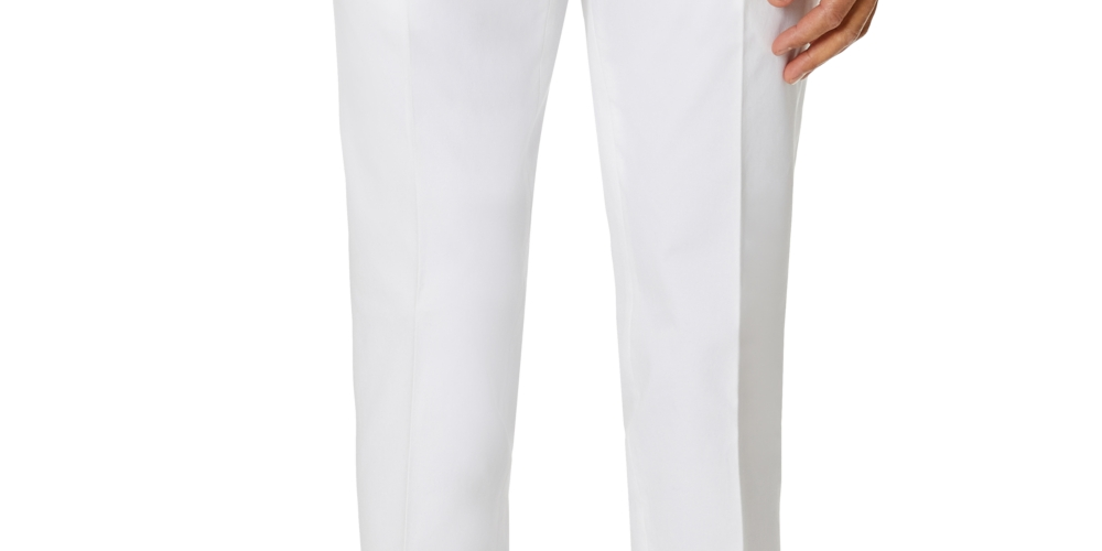 Tommy Hilfiger Masculino Modern Fit Th Flex Stretch Chambray Terno Calça Separada Branca Tamanho 38X30